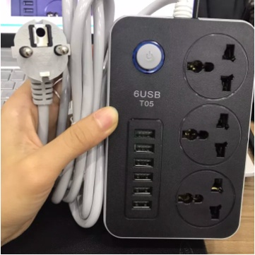 ⚡MIỄN SHIP⚡ Ổ cắm điện đa năng thông minh 6 USB sạc nhanh dây dài 2m chịu nhiệt tốt (T05)