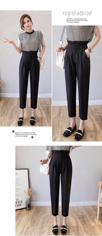 Quần vải cạp cao