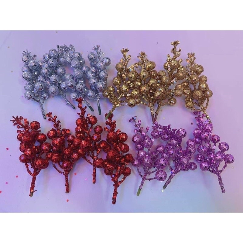 Sỉ chùm sung kim tuyến trang trí tháp bánh