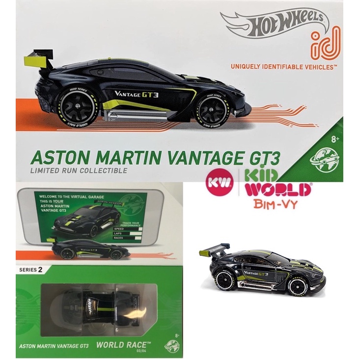 Xe mô hình Hot Wheels ID Series 2021 Aston Martin Vantage GT3 HBF97.