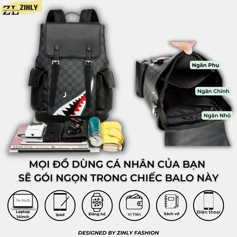 Balo nam nữ thời trang da cao cấp ulzzang phong cách unisex hàn quốc đựng laptop | BigBuy360 - bigbuy360.vn