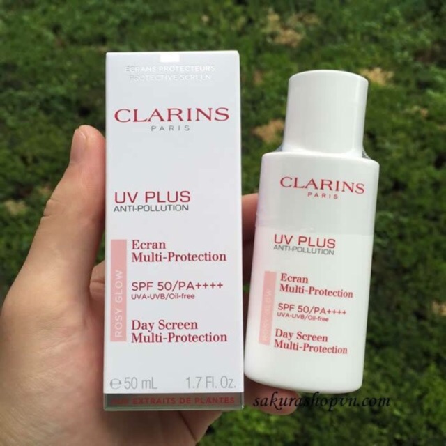 Kem chống nắng Clarins UV Plus Anti-Pollution SPF50 Hồng 50ml.