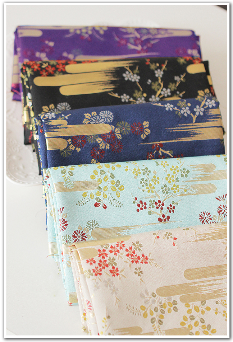 Vải Lụa Dệt Phong Cách Kimono Nhật Bản Dài 1m