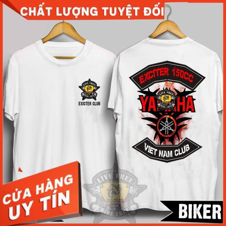 [SIÊU PHẨM] Áo Thun Biker Exciter Yamaha Club | Áo Biker Đi Phượt | Racing Tshirt Unisex 100% Cotton