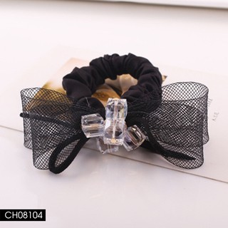 CH081 Cột tóc handmade 4 mẫu pha lê phối vải ren