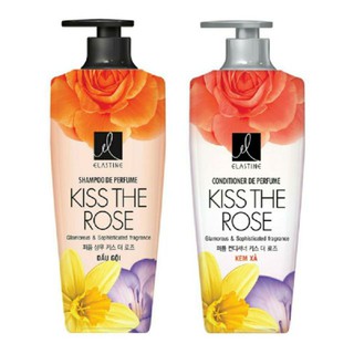 Dầu gội nước hoa Elastine Kiss The Rose óng mượt chắc khoẻ 600ml
