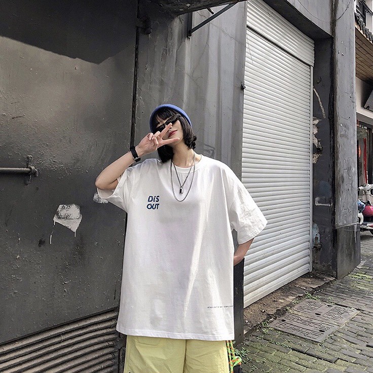 Áo Thun Tay Lỡ Unisex Phông Form Rộng DIS OUT Nam Nữ Ulzzang SOMO | BigBuy360 - bigbuy360.vn