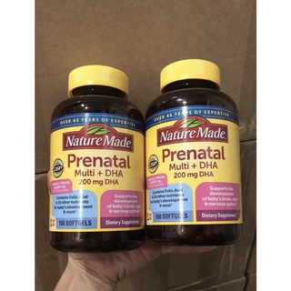 Viên uống bổ cho bà bầu nature made prenatal multi + dha 200g