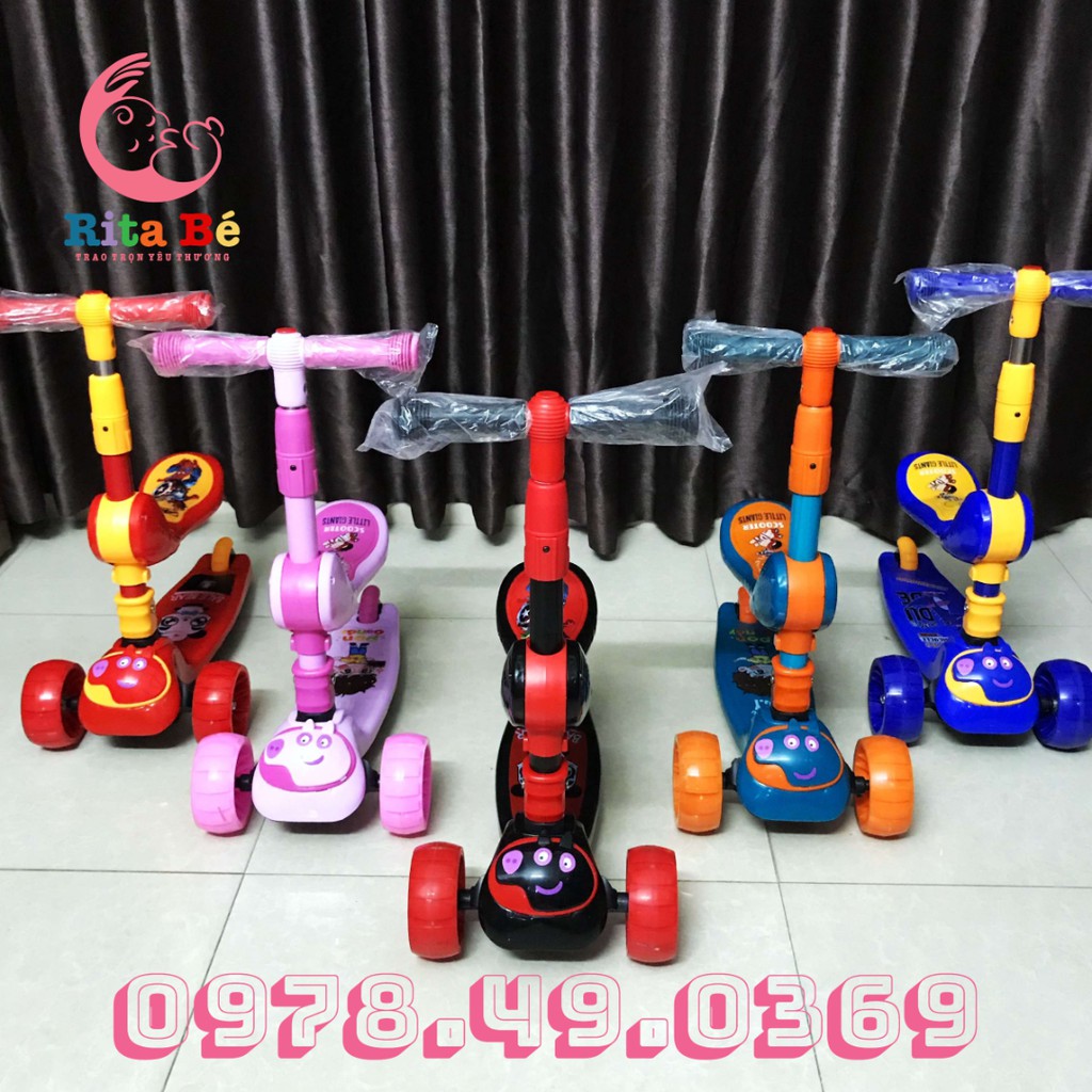 Xe Trượt Scooter Cao Cấp, Xe Chòi Chân Cho Bé 3 In 1 - Giúp Bé Vận Động Thoả Thích🌸FREESHIP🌸 ko