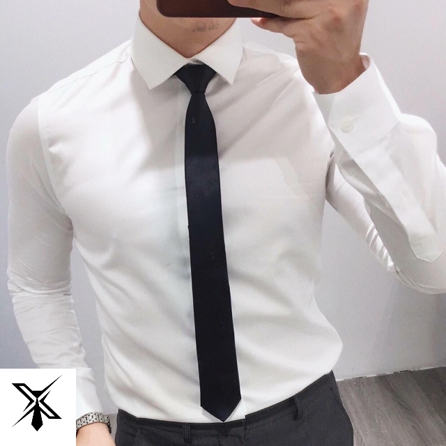 cà vạt đen cao cấp bản 6cm