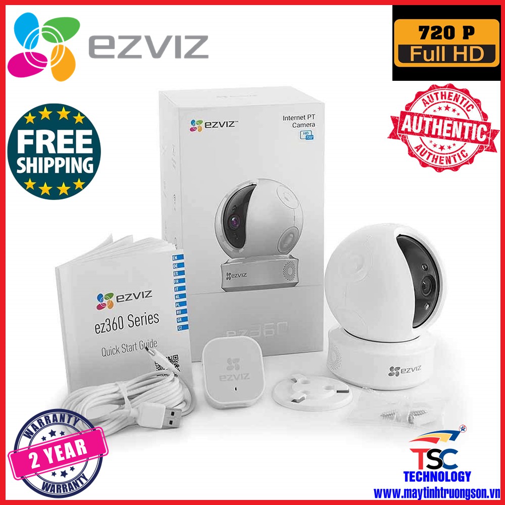 Camera IP Wifi EZVIZ C6N CSCV246 Ez360 4M QHD 2K 1440P | Chính Hãng Bảo Hành 24 Tháng