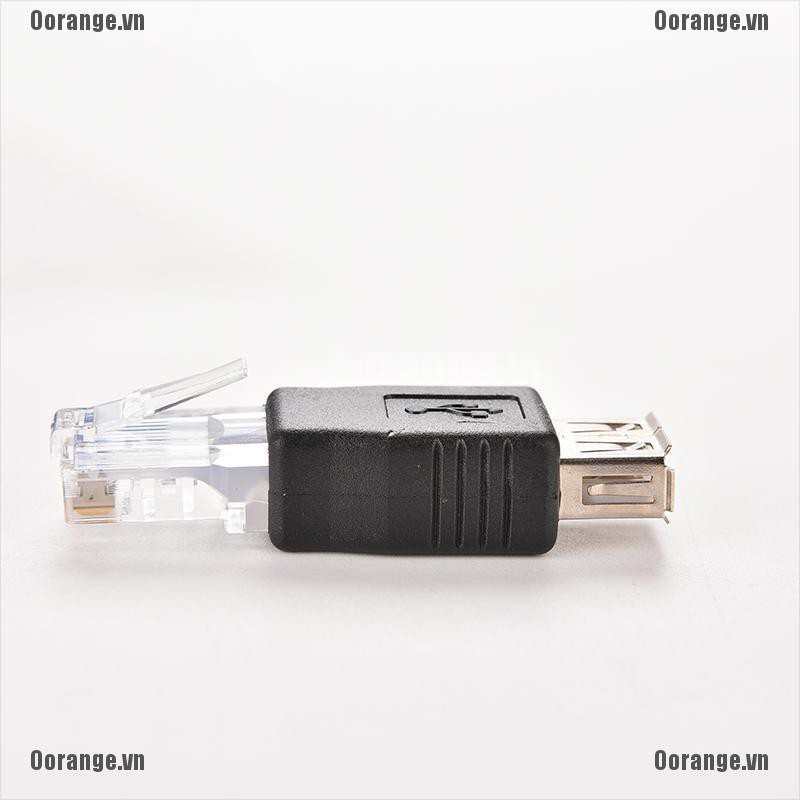 Phích Cắm Chuyển Đổi RJ45 Male Sang USB AF A Female