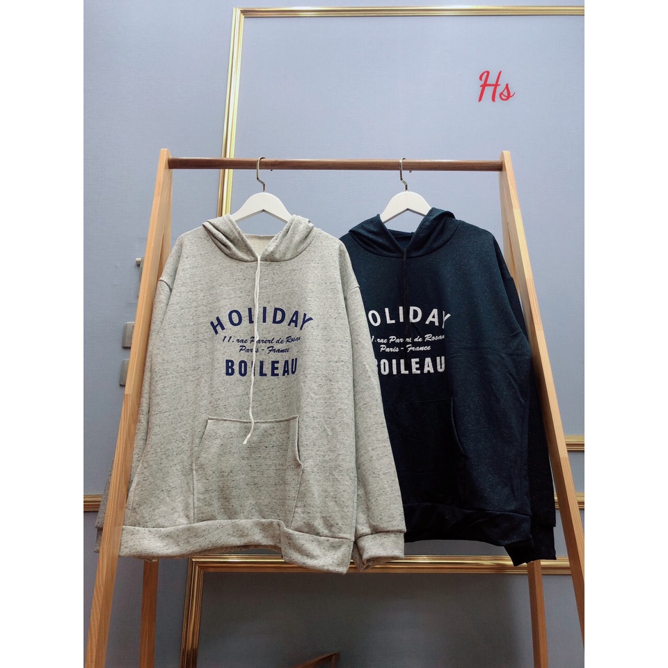Áo Nỉ Hoodie Unisex HOLIDAYY Có Mũ 2 Màu dưới 70kg - Khoác Nỉ Nữ Dáng Rộng G0105 - Zeni69_store | BigBuy360 - bigbuy360.vn