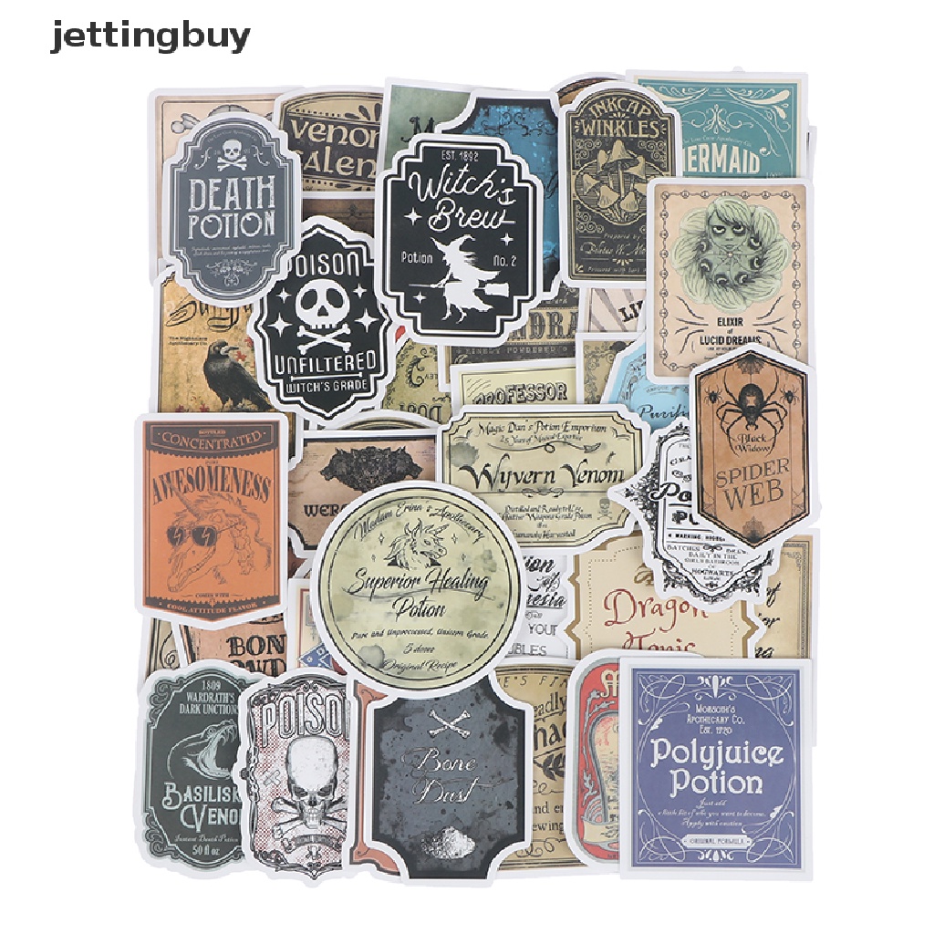 Set 50 miếng dán JETTING QDD hình hoạt hình trang trí vali/ đàn guitar/ laptop/ ván trượt