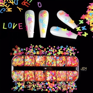 Sequin huỳnh quang neon-phụ kiện nail móng