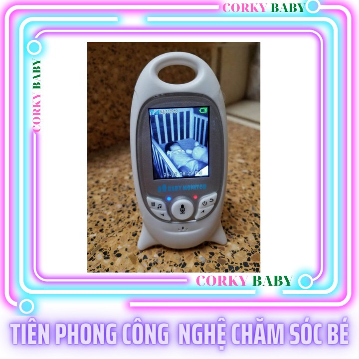 Máy báo khóc Baby monitor không dây- camera giám sát bé yêu, siêu bền gọn, dễ sử dụng mbk01