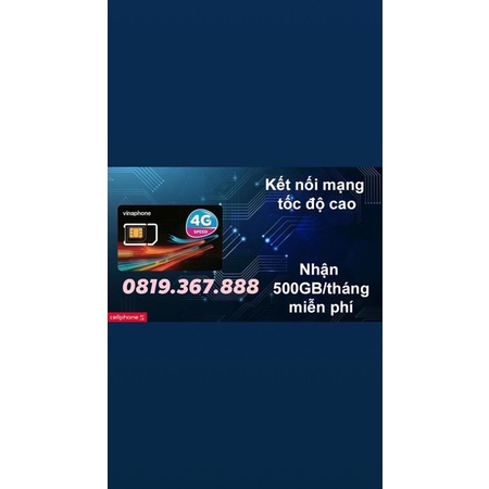 Sim 4G 5G Vina D500 vào mạng miễn phí 1 năm