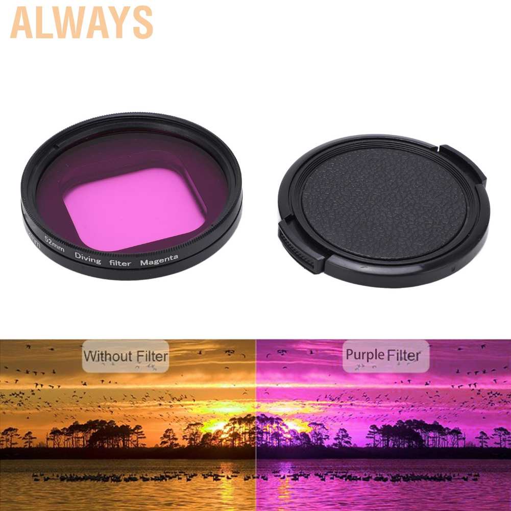 Bộ lọc ống kính máy ảnh 52mm màu tím cho Hero 9 10 | BigBuy360 - bigbuy360.vn