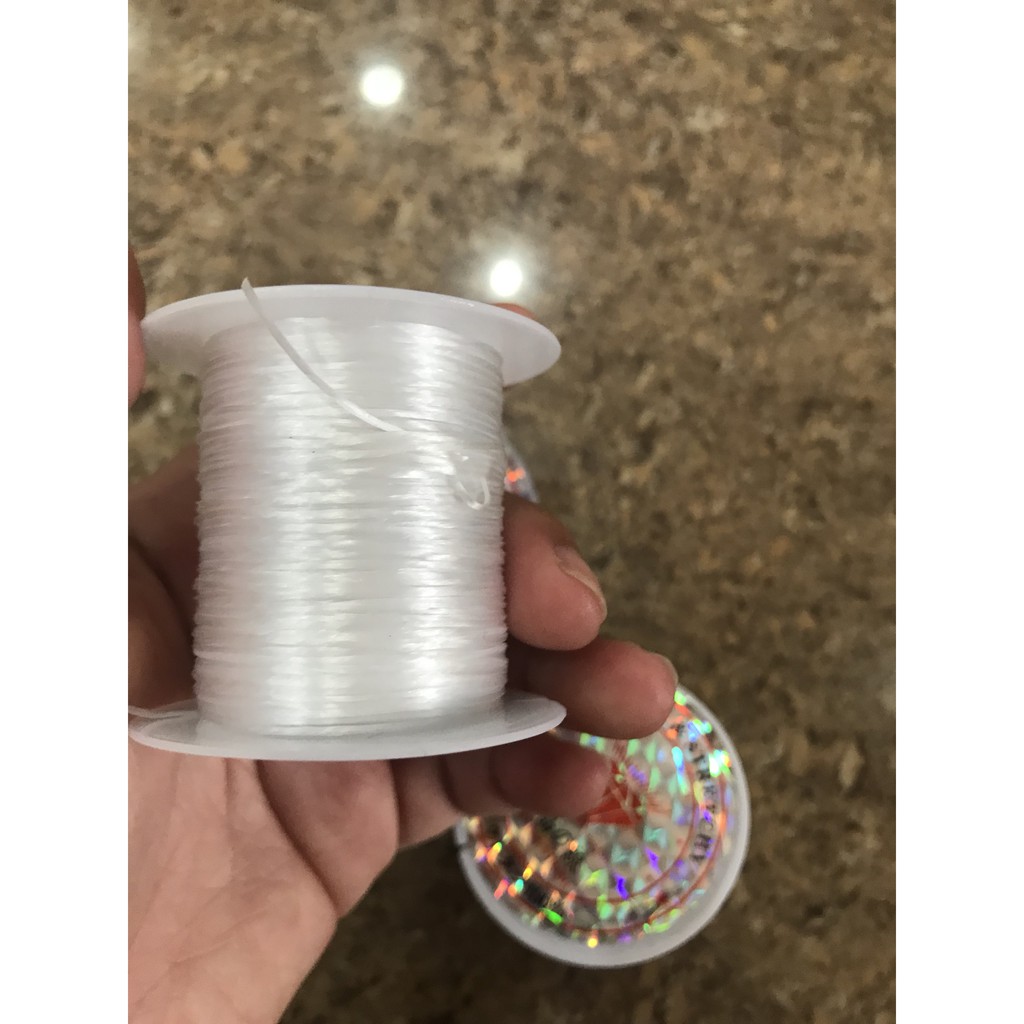 Cuộn dây cước lụa xâu vòng 60m/cuộn (Quý khách vui lòng xem kỹ mô tả để chọn màu phù hợp)