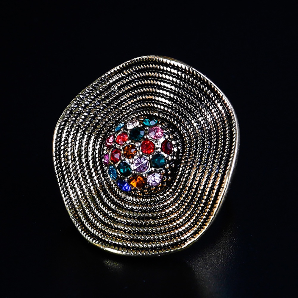 Nhẫn Đeo Tay Kim Loại Đính Đá Phong Cách Vintage Cho Nữ