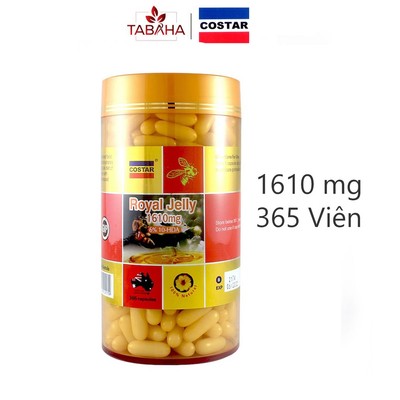 [Mã BMLT35 giảm đến 35K đơn 99K] Sữa Ong Chúa Úc Costar Royal Jelly 1610mg 6% 10 HDA 365 Viên Dưỡng Da Làm Chậm Lão Hóa