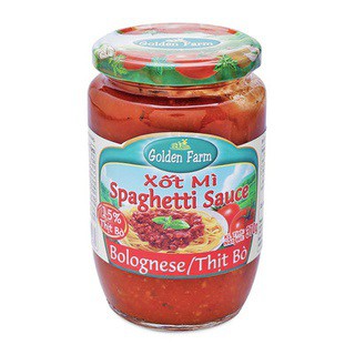 Sốt mì ý Spaghetti Golden Farm đủ loại hộp 820g