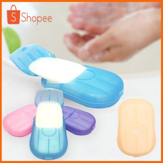 ✴️Cổ Phiếu Sẵn Sàng✴️ Set 20 Giấy Xà Phòng Dùng Một Lần Tiện Dụng Khi Đi Du Lịch