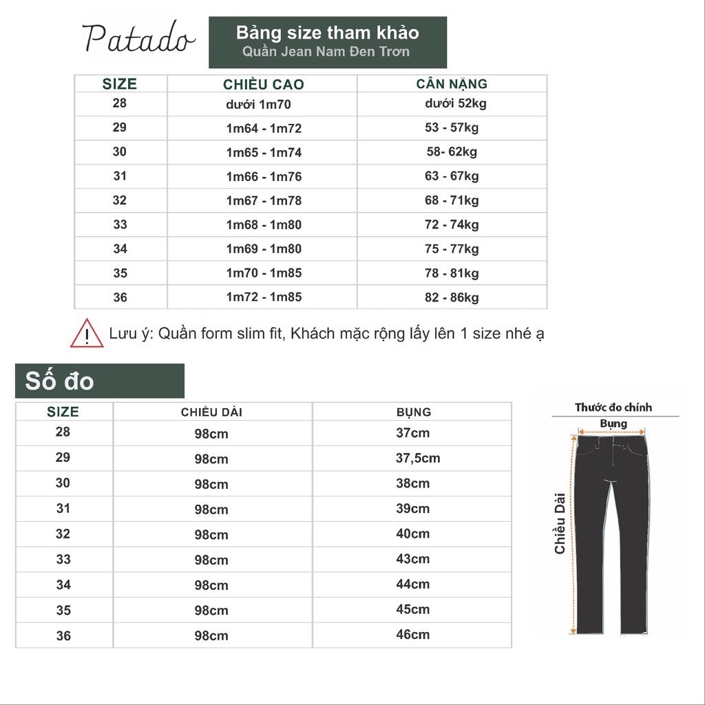 Quần jean nam đen trơn &amp; rách vải jeans bò cotton duck cao cấp mềm mịn, co dãn - form slim fit