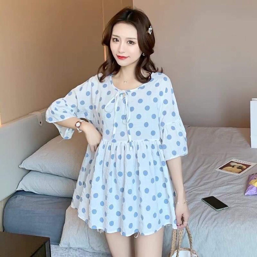 Áo bầu công sở mùa hè đẹp kiểu dáng thời trang babydoll siêu xinh giá rẻ mặc nhà - đi làm hoặc đi chơi A1