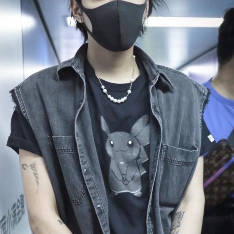 Dây Chuyền Mặt Ngọc Trai Kim Loại 22383 Phong Cách Hip Hop Cho Nam Và Nữ