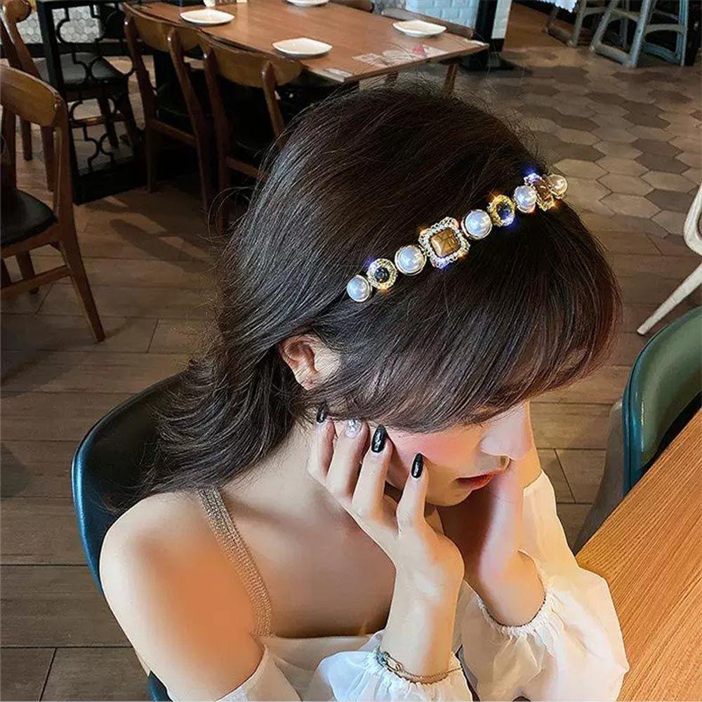 Băng Đô Cài Tóc Phong Cách Baroque Ngọt Ngào Không Trơn Cho Nữ