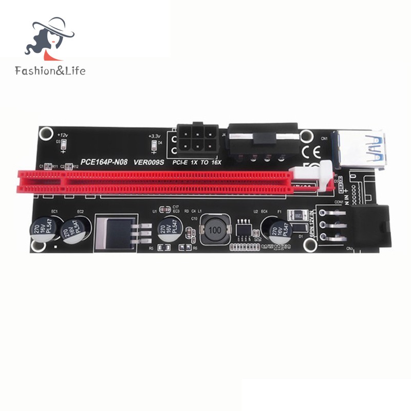Dây Cáp Thẻ Đồ Họa Nối Dài 1x Sang 16x Cho Gpu Mining 6pin | BigBuy360 - bigbuy360.vn