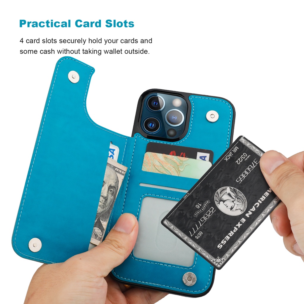 Ốp Điện Thoại Dạng Ví Cho iphone 13 13Promax 12 / 11 / xs / xsmax / xr / 7 / 8 plus