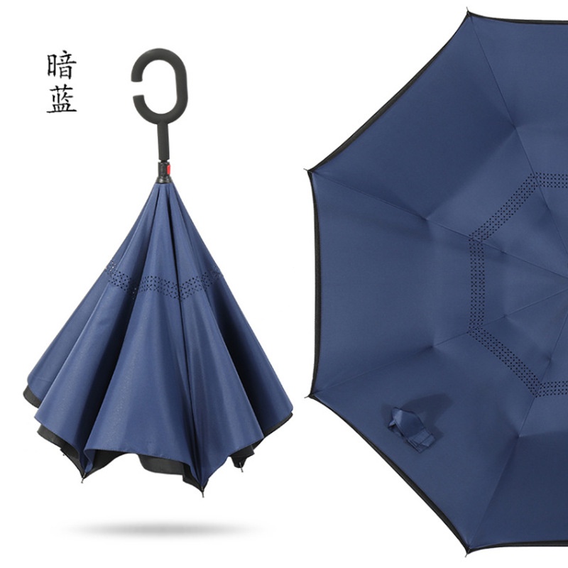 Ô Dù Che Mưa Nắng Tay Cầm Chữ C Bằng Sợi fiber