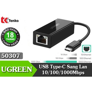 Cáp USB Type-C To Lan 10/100/1000Mbps Ugreen 50307
