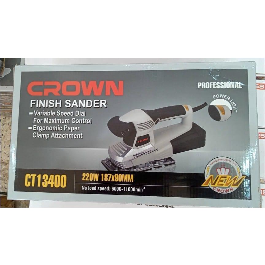 Máy Chà Nhám Rung 187x90mm - 220W Crown CT13400 - HÀNG CHÍNH HÃNG
