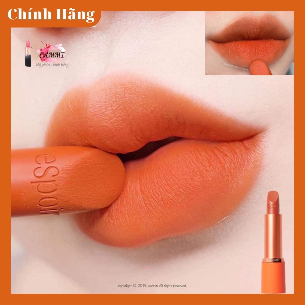 Son thỏi của Espoir OR407 màu Orange Meets Brown cam nghệ