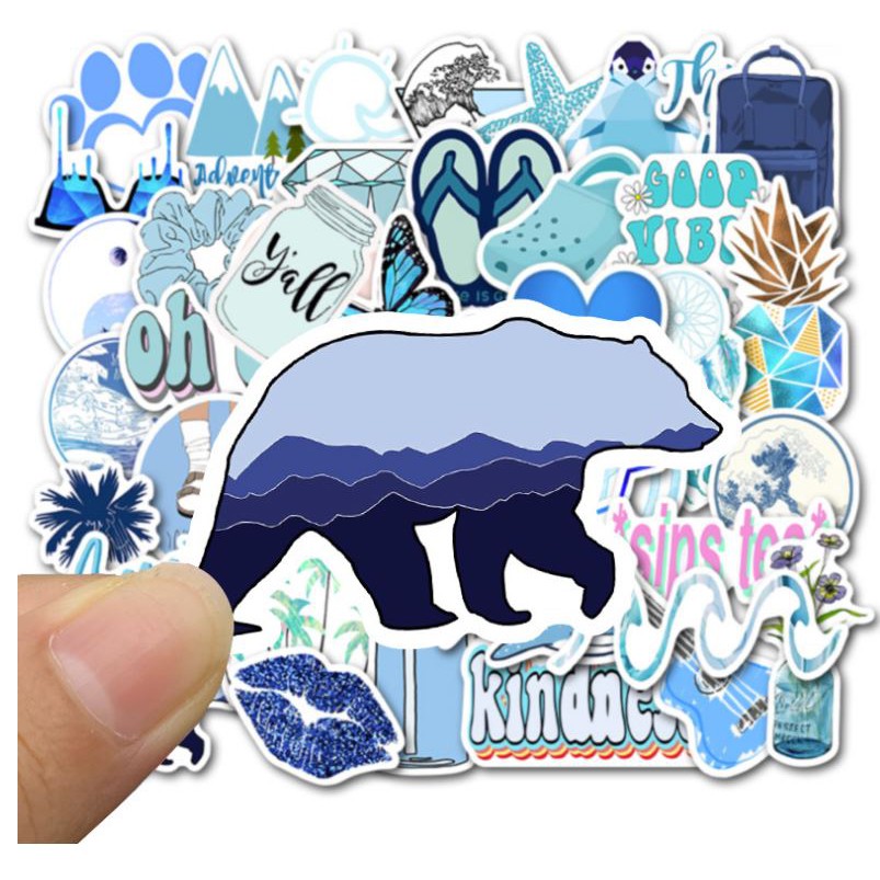 Sticker BIỂN nhựa PVC không thấm nước, dán nón bảo hiểm, laptop, điện thoại, Vali, xe, Cực COOL #51