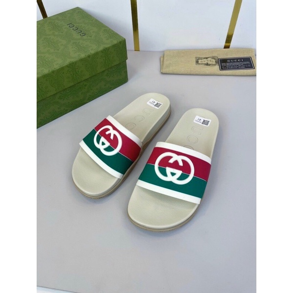 dép thời trang nam nữ đế ngoài kết hợp nguyên bản, dép và dép chuẩn logo thương hiệu gucci GC gg