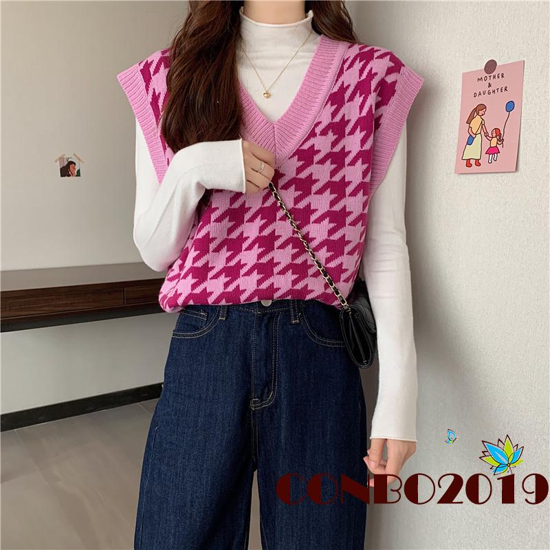 Áo Nữ Không Tay Cổ Chữ V Họa Tiết Hình Học Thời Trang | BigBuy360 - bigbuy360.vn