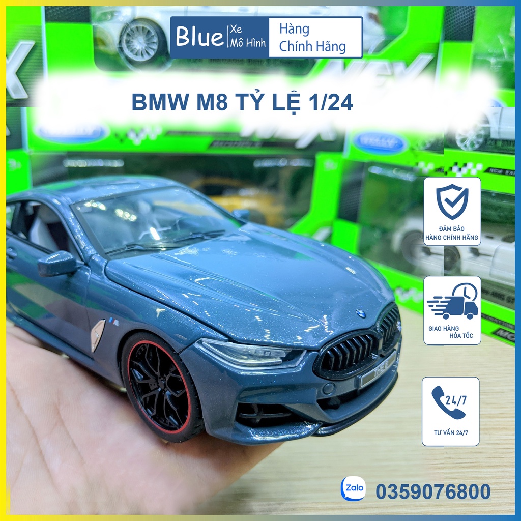 Mô hình xe ô tô BMW M8 tỉ lệ 1:24 hãng HENGTENG