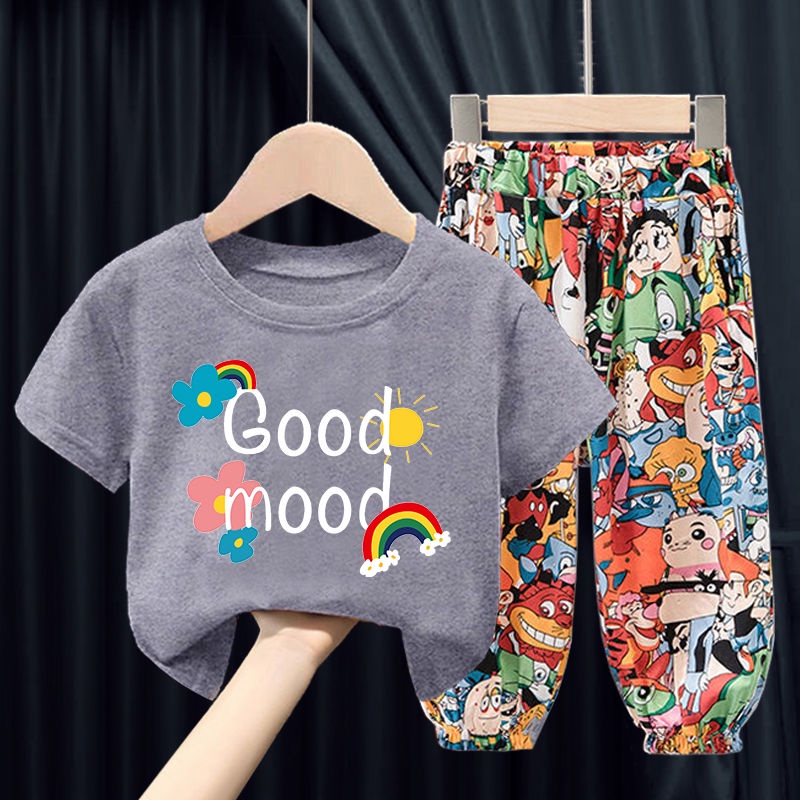 Set Áo Thun Ngắn Tay Và Quần Short Thời Trang Cho Bé