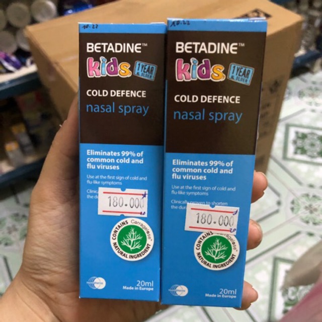 Betadin Kids nasal spray- xịt mũi cho trẻ em- mẫu mới