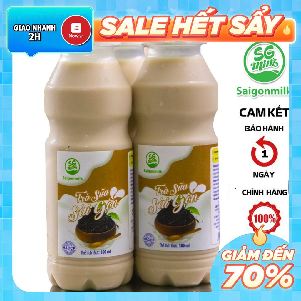 Trà sữa Saigonmilk Trà Đen CÓ TRÂN CHÂU - Chai 300ml