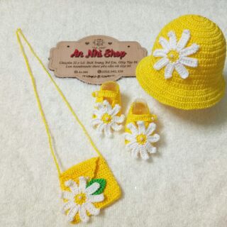 Set 3 món Giày nón túi sợi thô