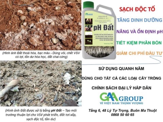 PH Đất - Giải Độc Đất, Thay Thế Vôi