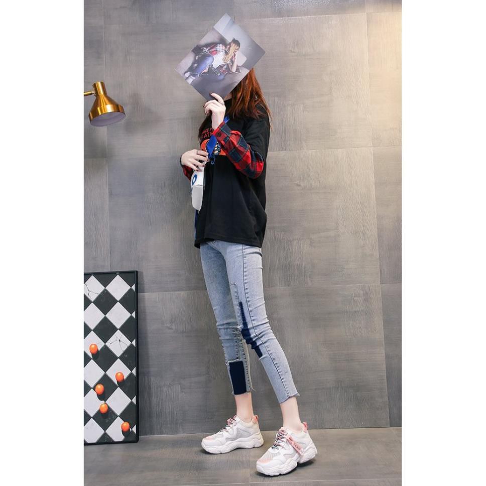 Giày thể thao nữ trắng Ulzzang mẫu mới T.Bao Đế 5cm K04