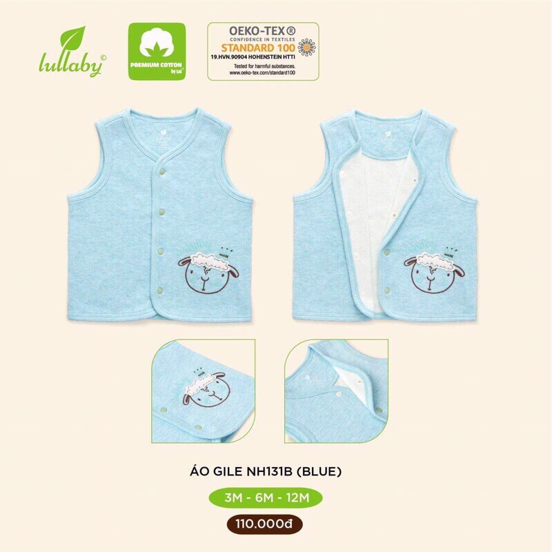 [Xả hàng] Áo gile lót nỉ Lullaby (6m-4y )