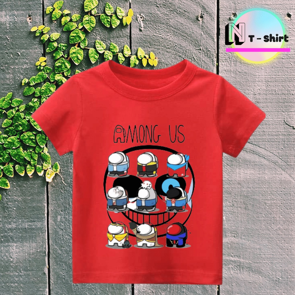 Áo thun cho bé trai và bé gái in hình Among Us & Sans , Áo cotton mặc mát thoải mái NTShirt 01