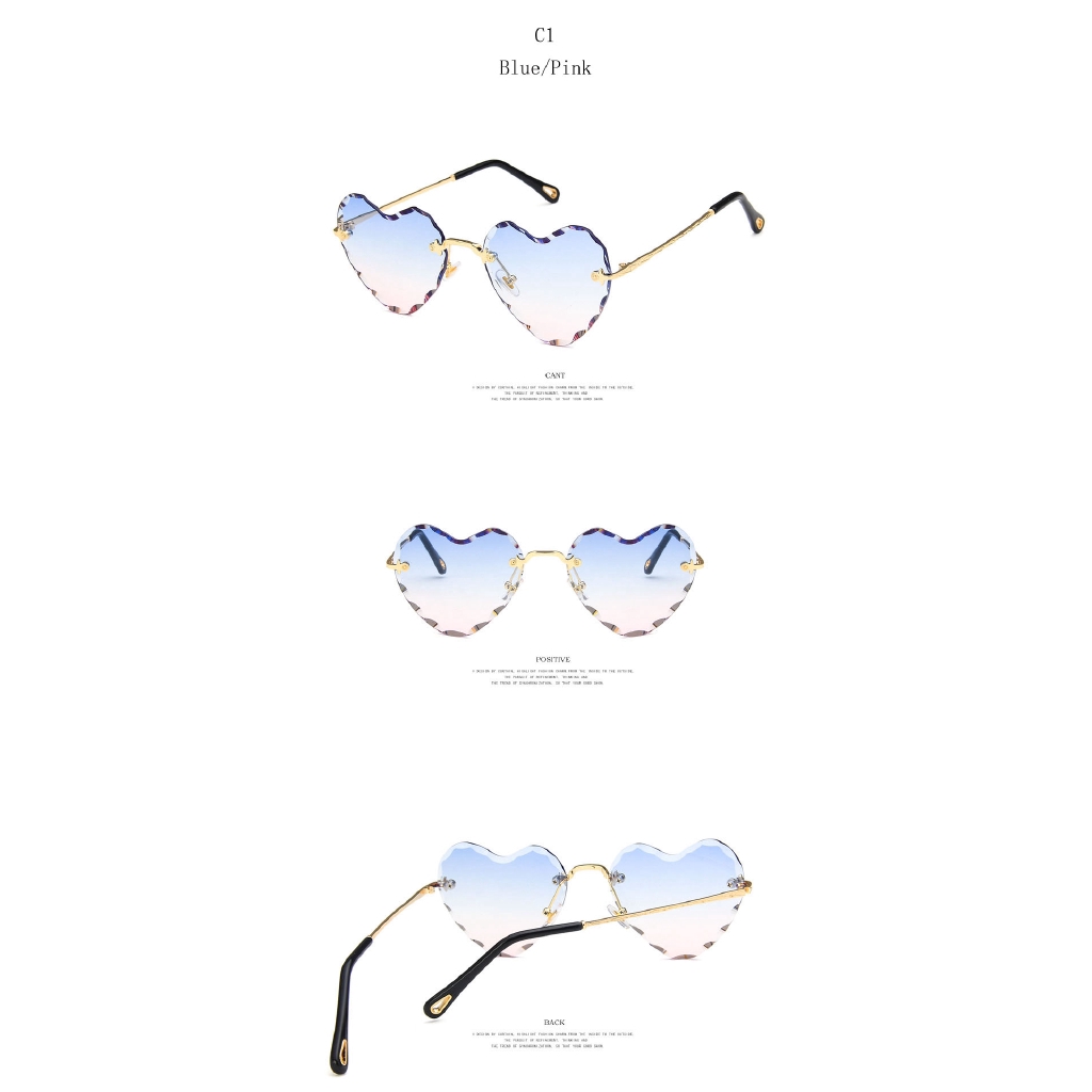 Kính mát nữ SAMJUNE gọng hình trái tim thời trang